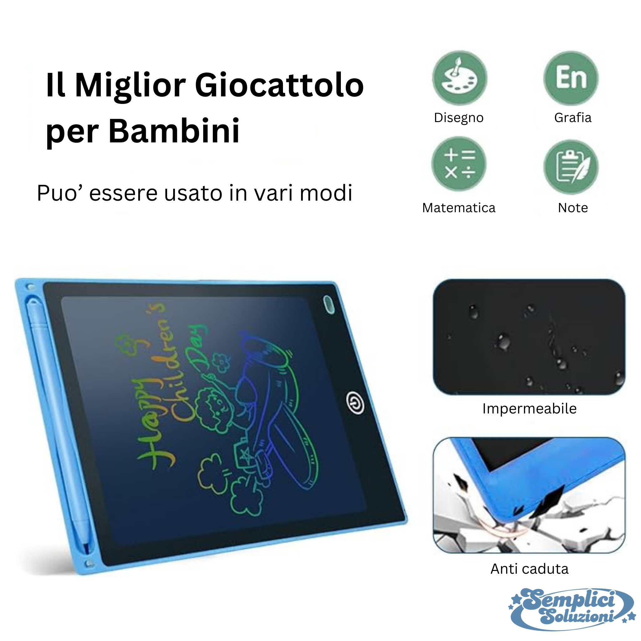 SempliciSoluzioni Lavagnetta Magica Cancellabile