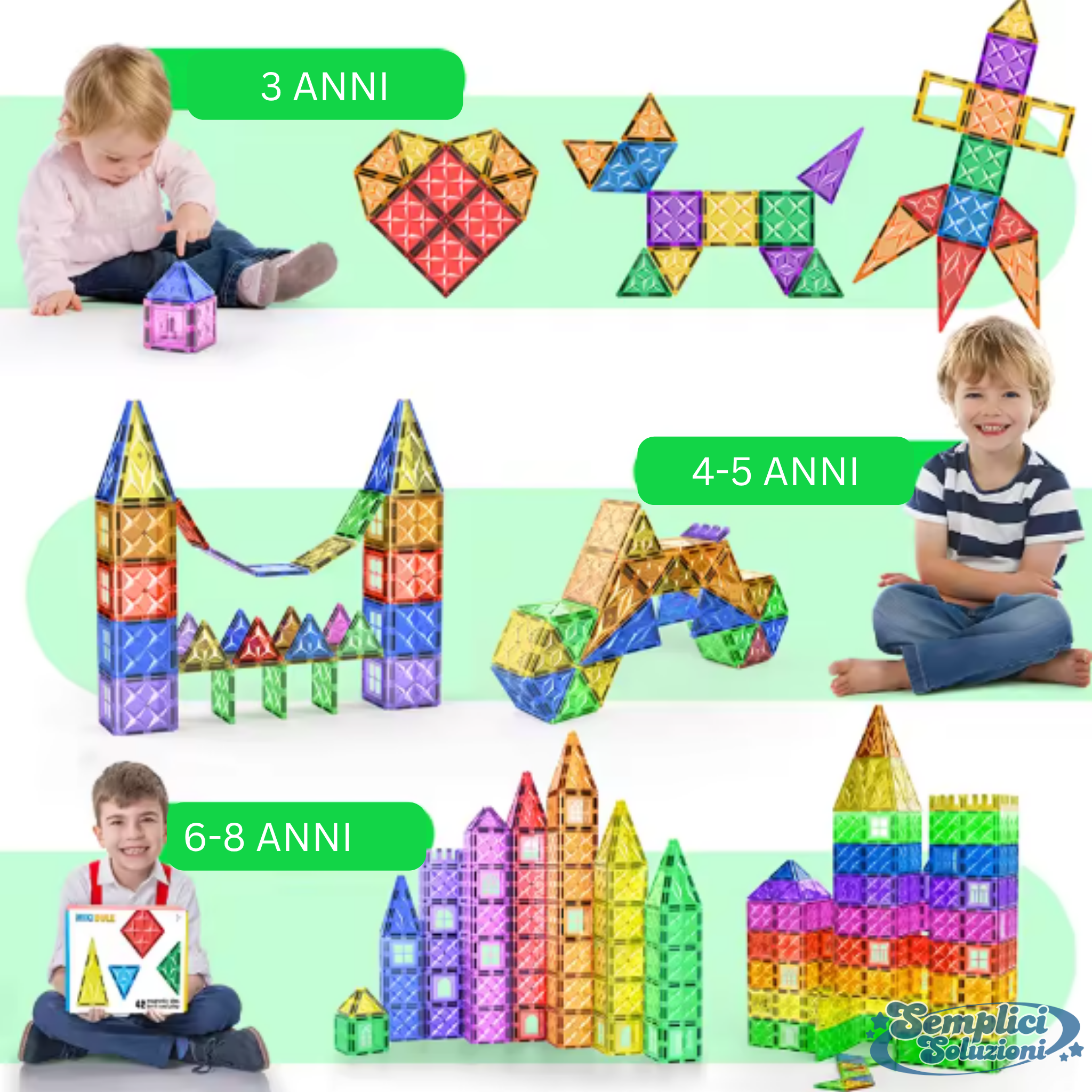 Gioco Montessoriano Tessere Magnetiche - SempliciSoluzioni